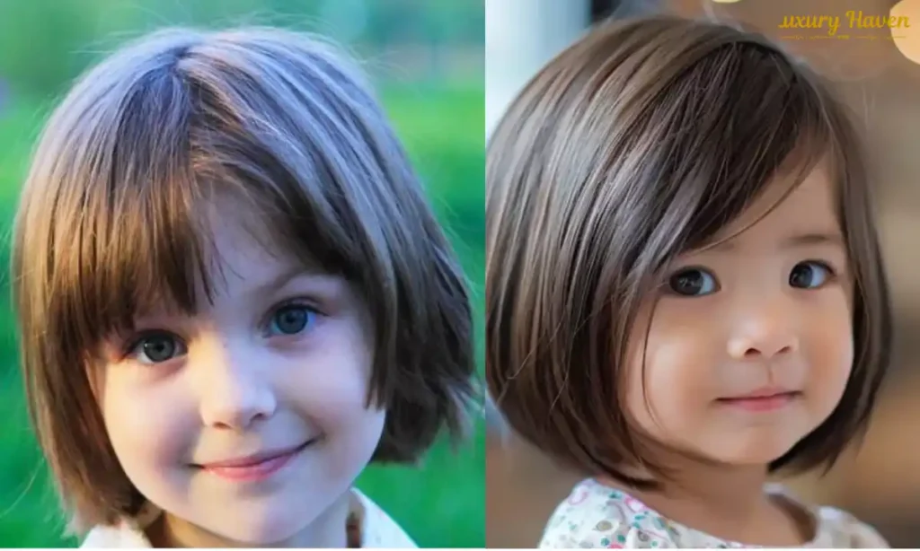 Classic Bob 1 Year Baby Girl Hair Cutting Style