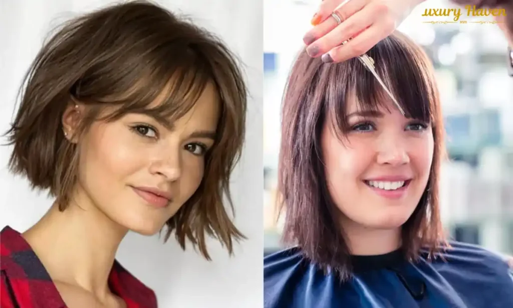 Short Blunt Hair Cutting Style With Bangs